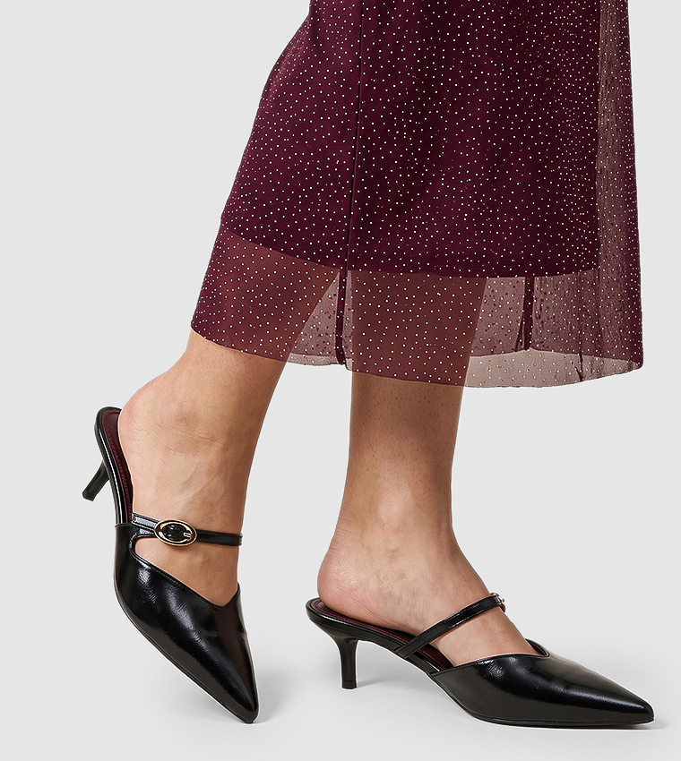 Pointed Toe Mule Pumps