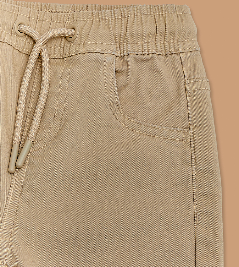 Solid Jogger Pants with Drawstring Waist