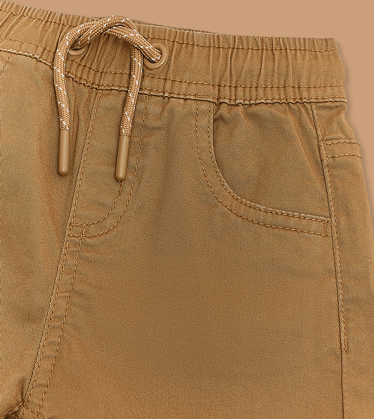 Solid Jogger Pants with Drawstring Waist