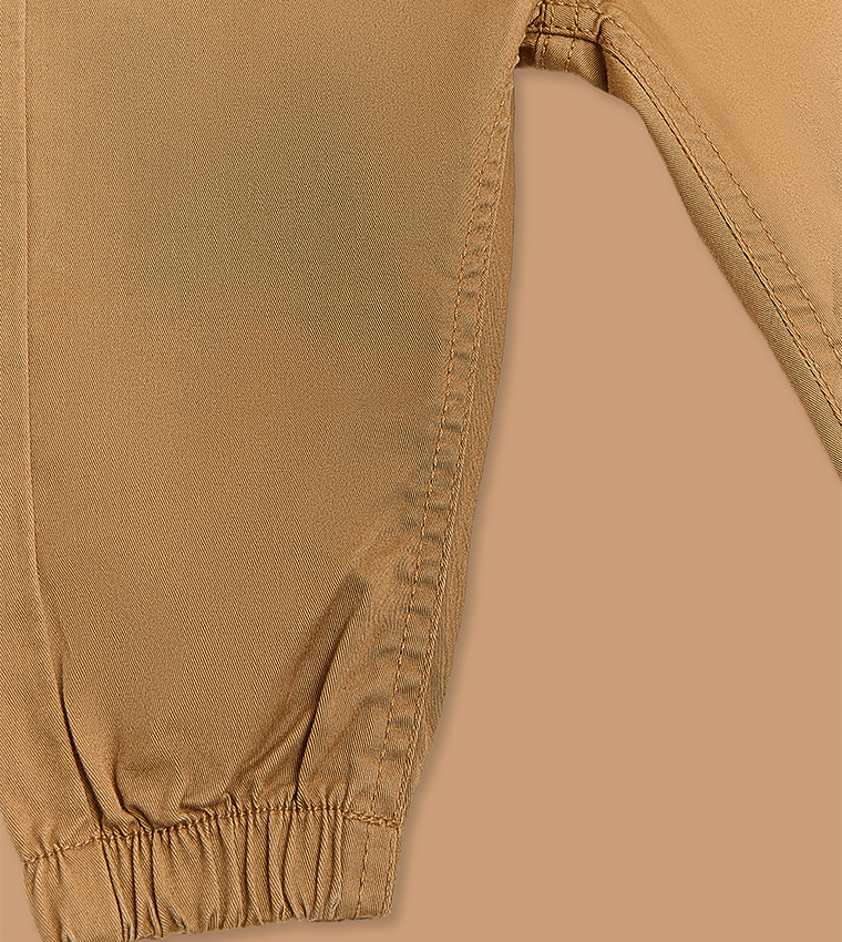 Solid Jogger Pants with Drawstring Waist