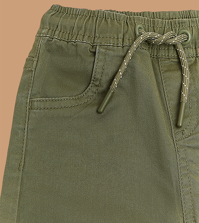 Solid Jogger Pants with Drawstring Waist