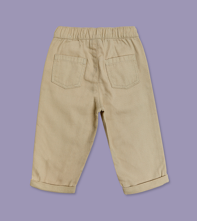 Solid Jogger Pants with Drawstring Waist