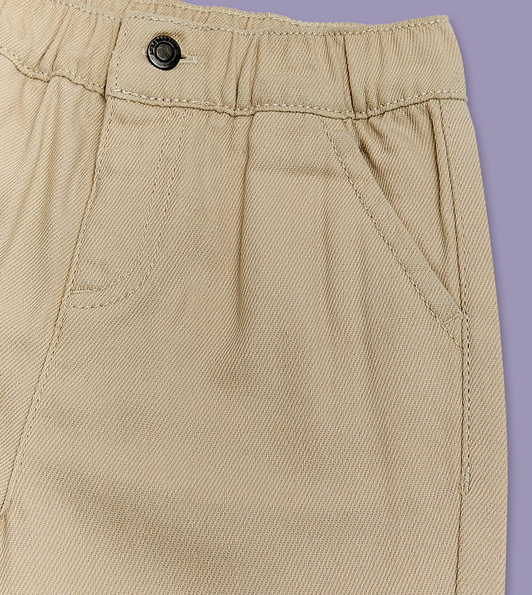 Solid Jogger Pants with Drawstring Waist