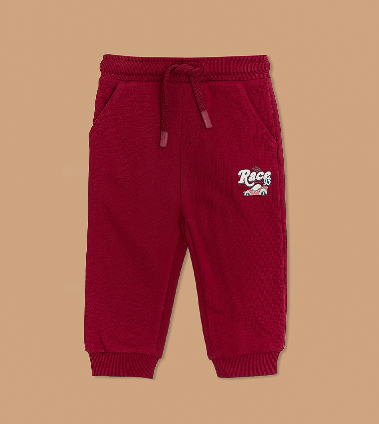 2 Pack Printed Pants with Elastic Waist