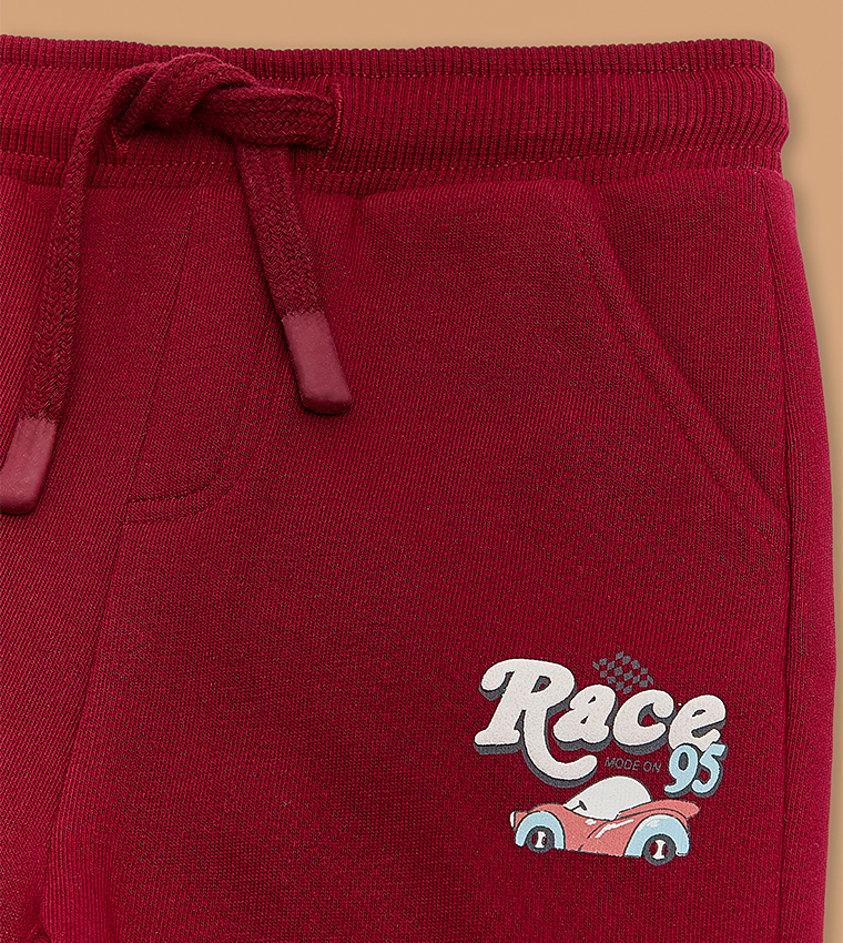 2 Pack Printed Pants with Elastic Waist