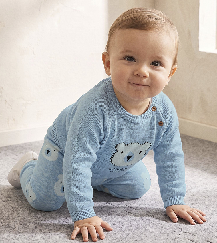 Patterned Knitted Clothing Set