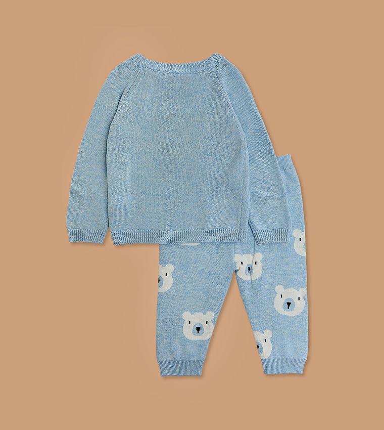 Patterned Knitted Clothing Set