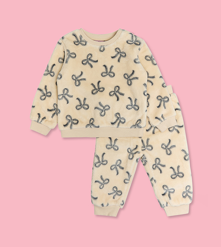 Bow Patterned Clothing Set