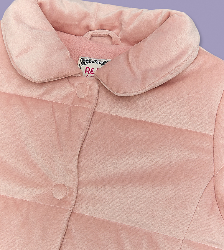 Quilted Collared Jacket with Button Closure