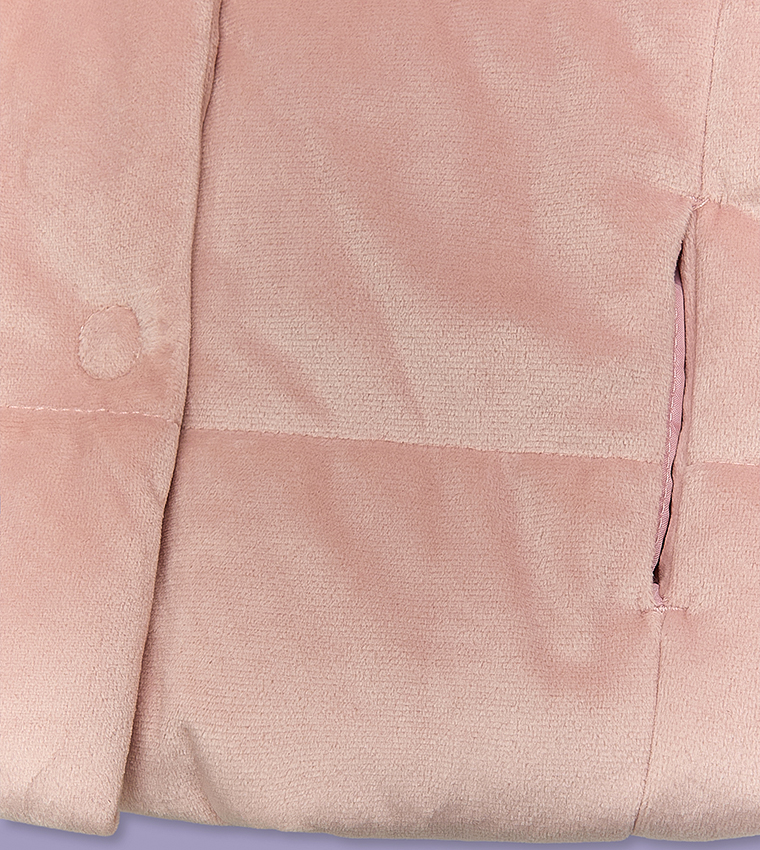 Quilted Collared Jacket with Button Closure