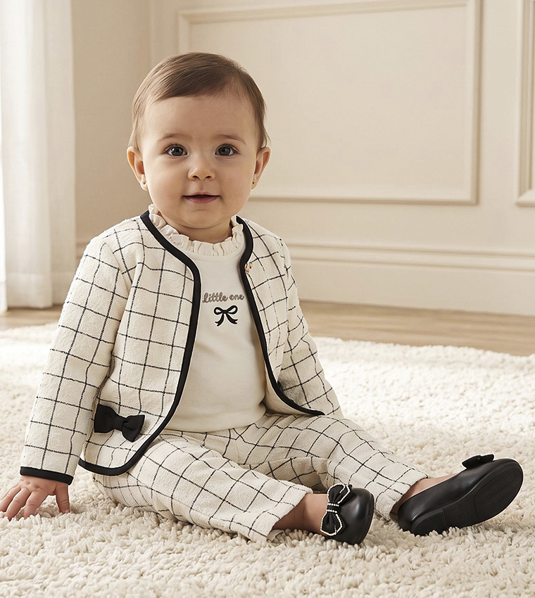 Patterned Jacket and Pant Set