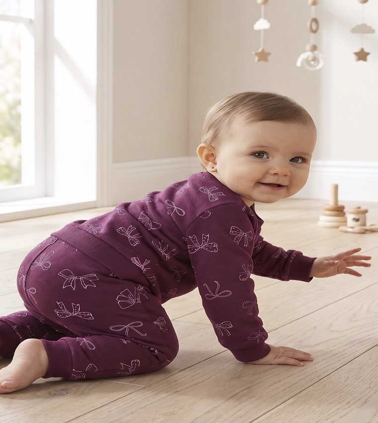 Bow Patterned Clothing Set