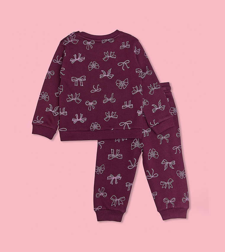 Bow Patterned Clothing Set