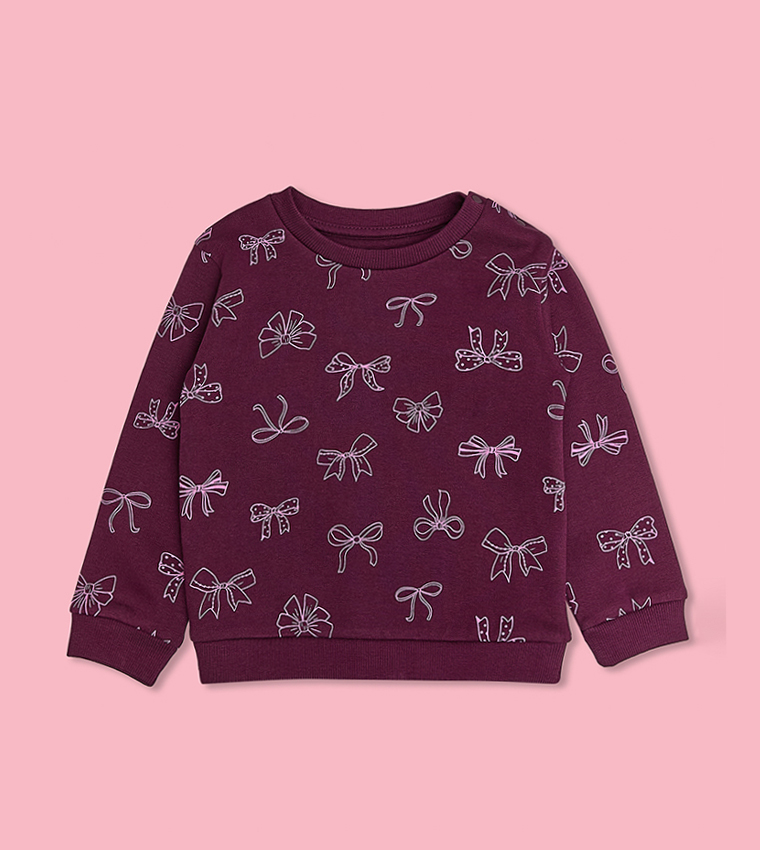Bow Patterned Clothing Set