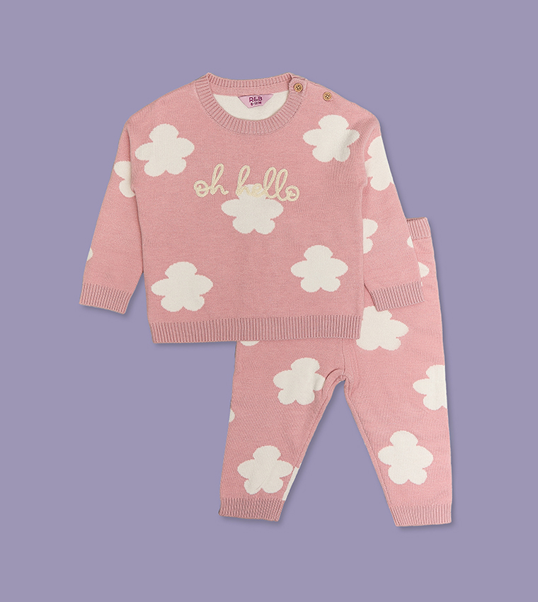 Patterned Furry Clothing Set