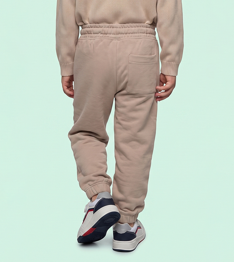 Solid Joggers with Drawstring Waist