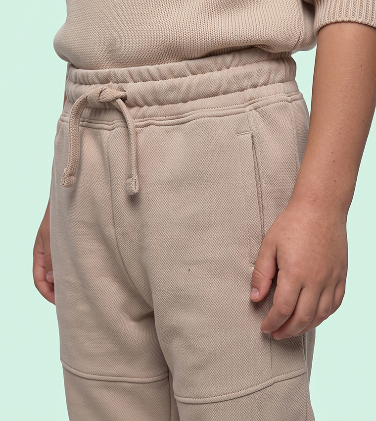 Solid Joggers with Drawstring Waist