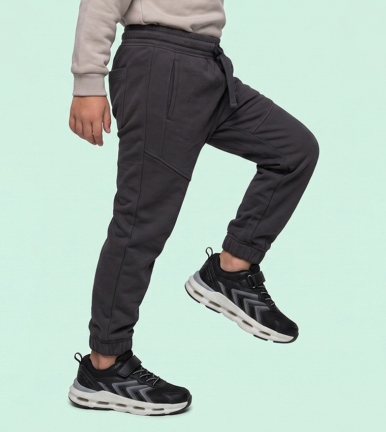 Solid Joggers with Drawstring Waist