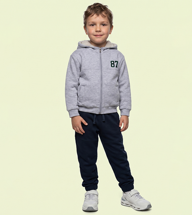 Solid Joggers with Drawstring Waist