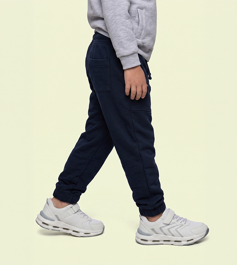 Solid Joggers with Drawstring Waist