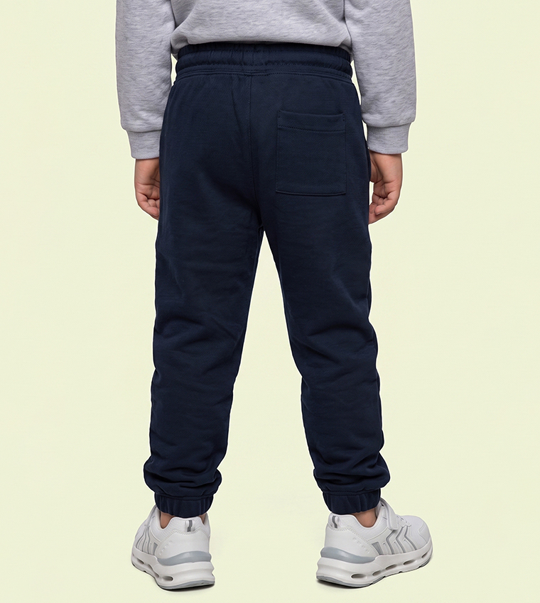 Solid Joggers with Drawstring Waist