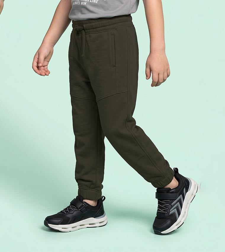 Solid Joggers with Drawstring Waist