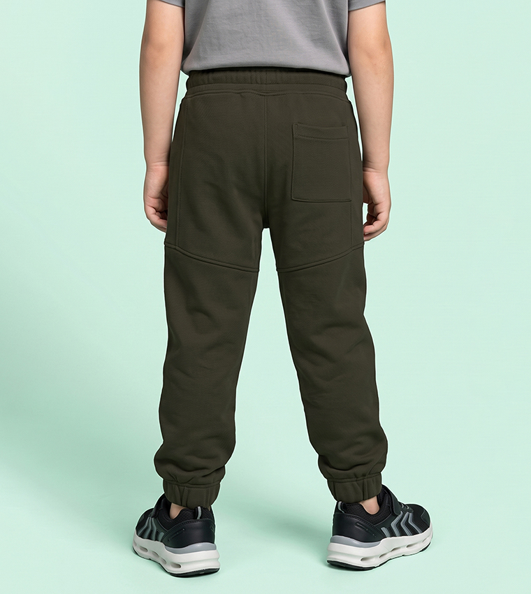 Solid Joggers with Drawstring Waist