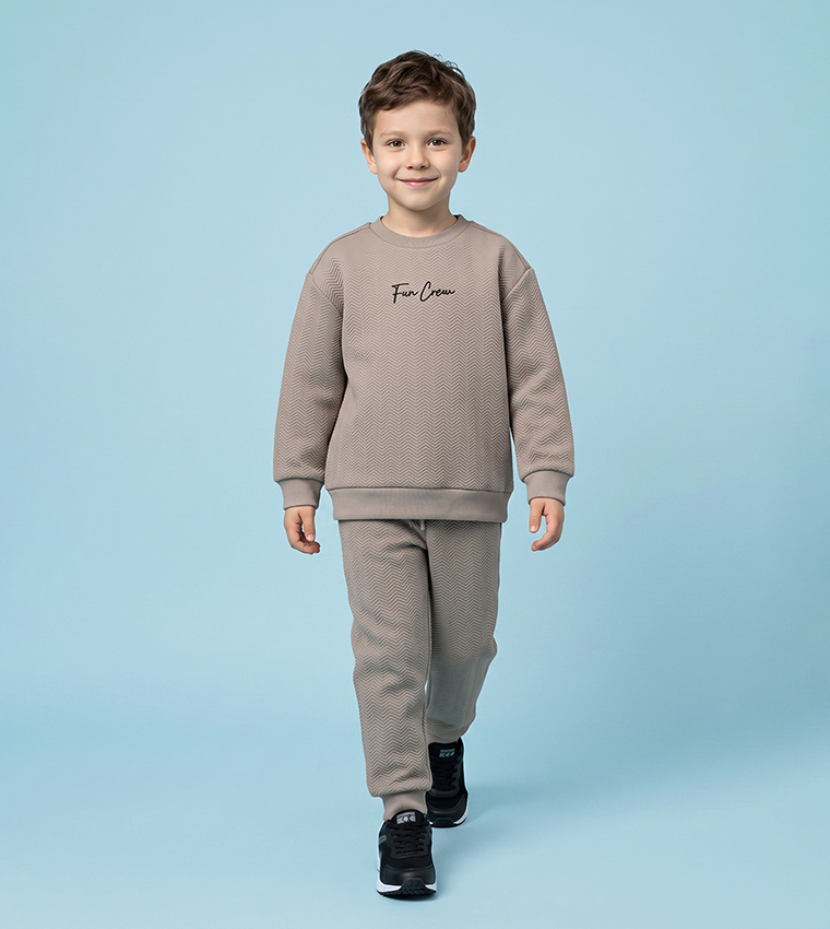 Textured Sweatsuit Set