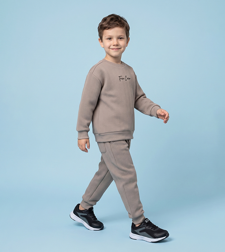 Textured Sweatsuit Set