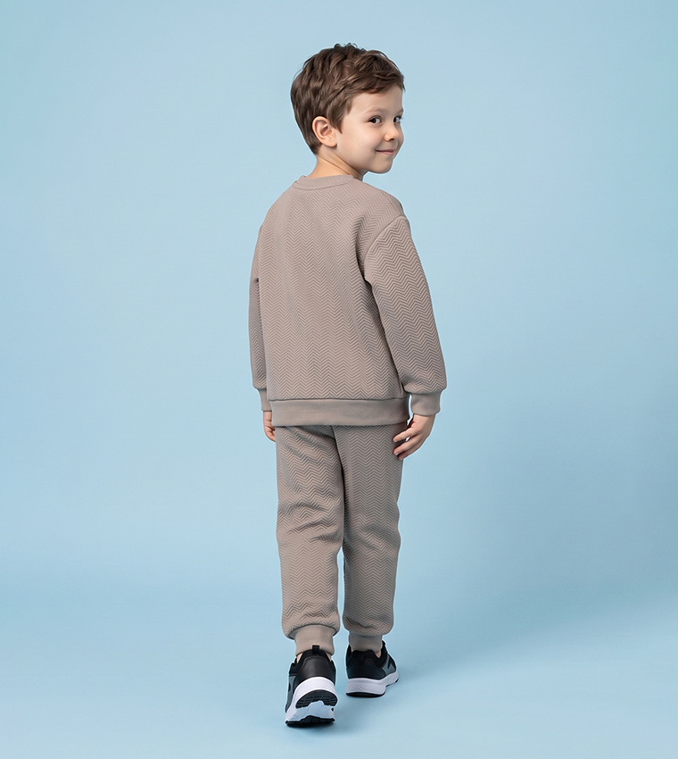 Textured Sweatsuit Set