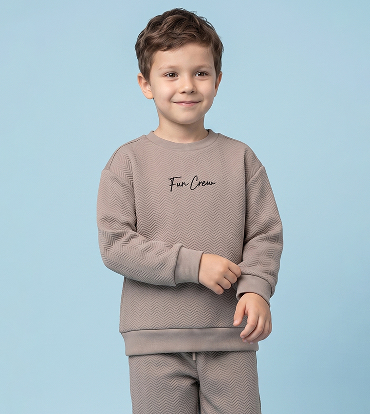 Textured Sweatsuit Set