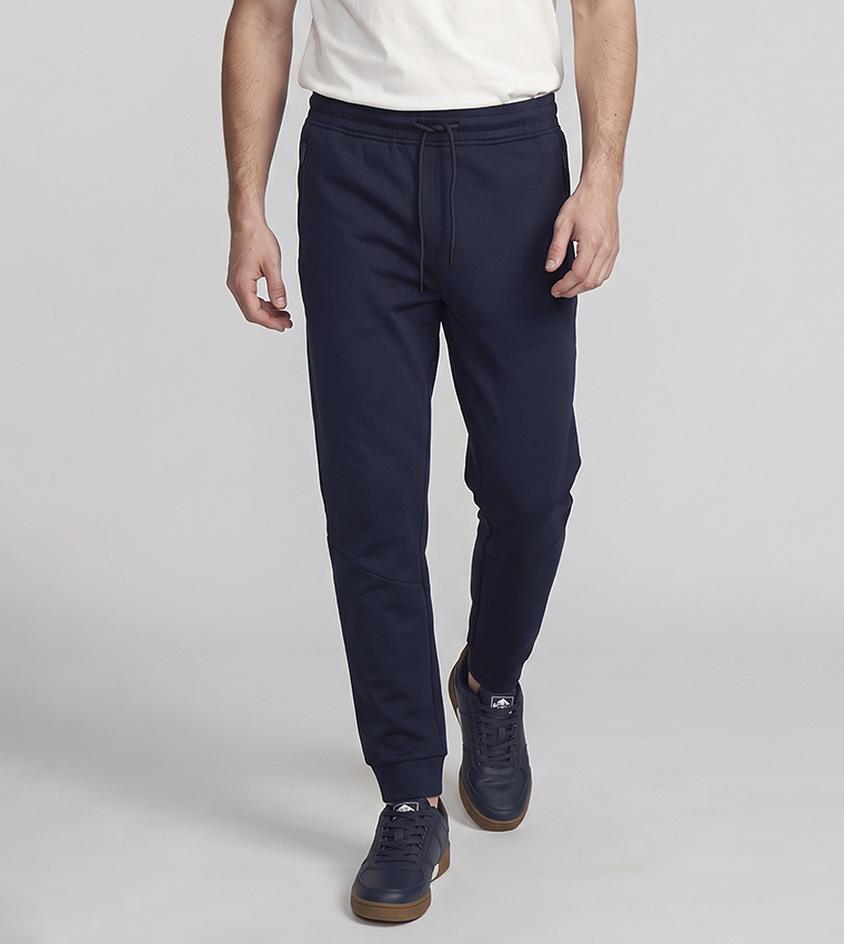 Solid Joggers with Drawstring Waist