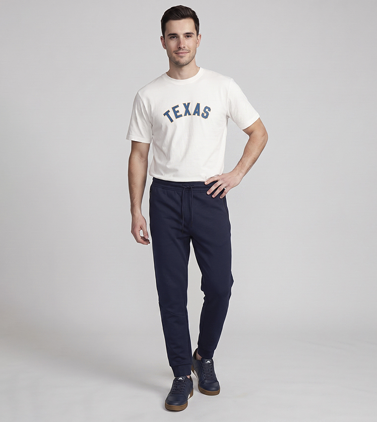 Solid Joggers with Drawstring Waist