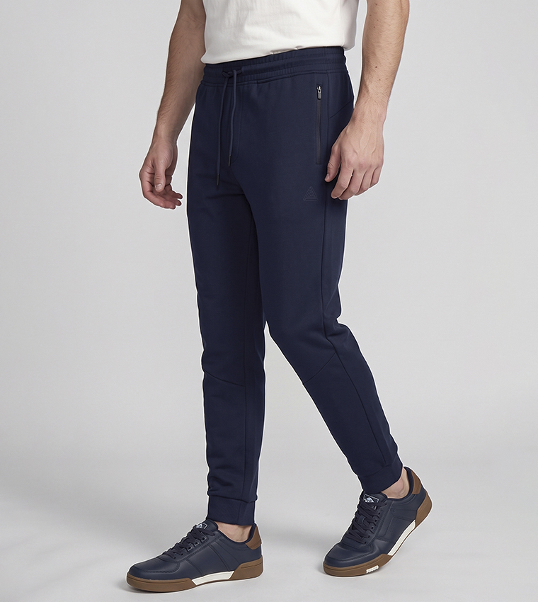 Solid Joggers with Drawstring Waist