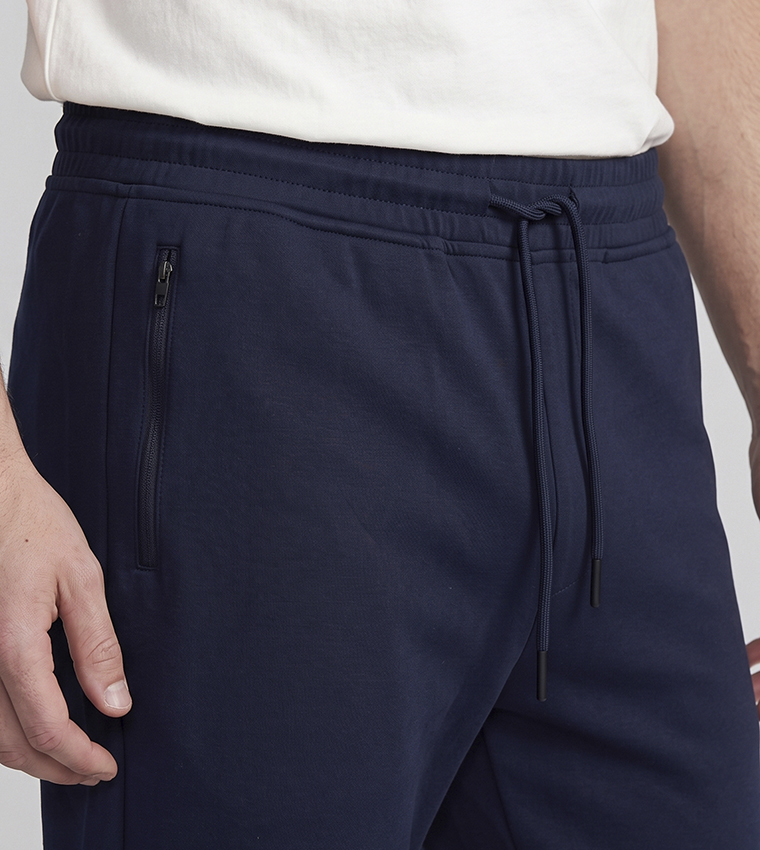Solid Joggers with Drawstring Waist