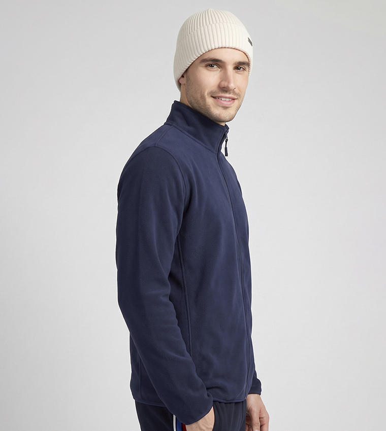 Solid Jacket with Zipper Closure