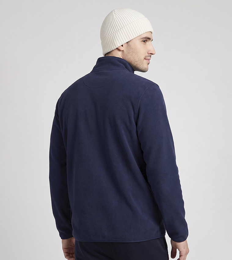 Solid Jacket with Zipper Closure