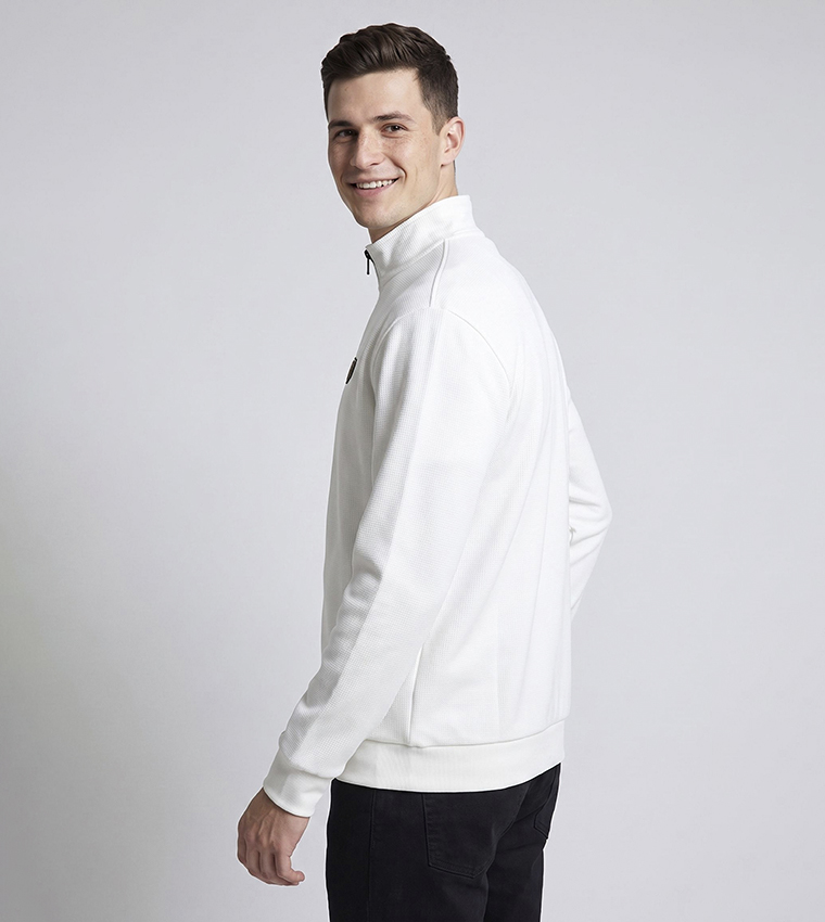 Solid Jacket with Zipper Closure