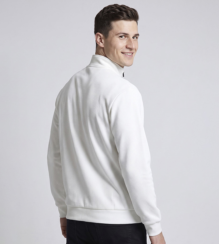 Solid Jacket with Zipper Closure