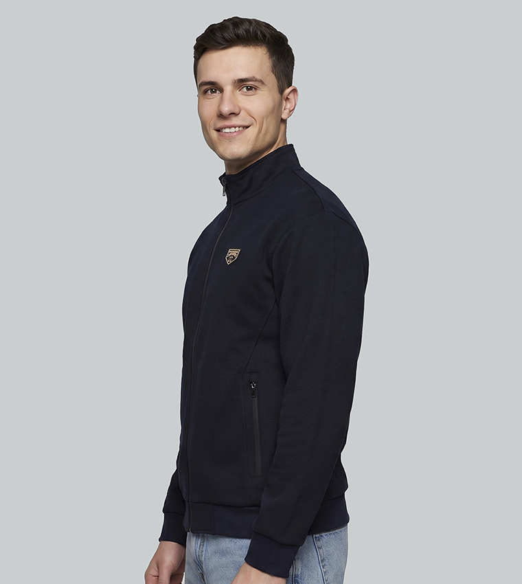Solid Jacket with Zipper Closure