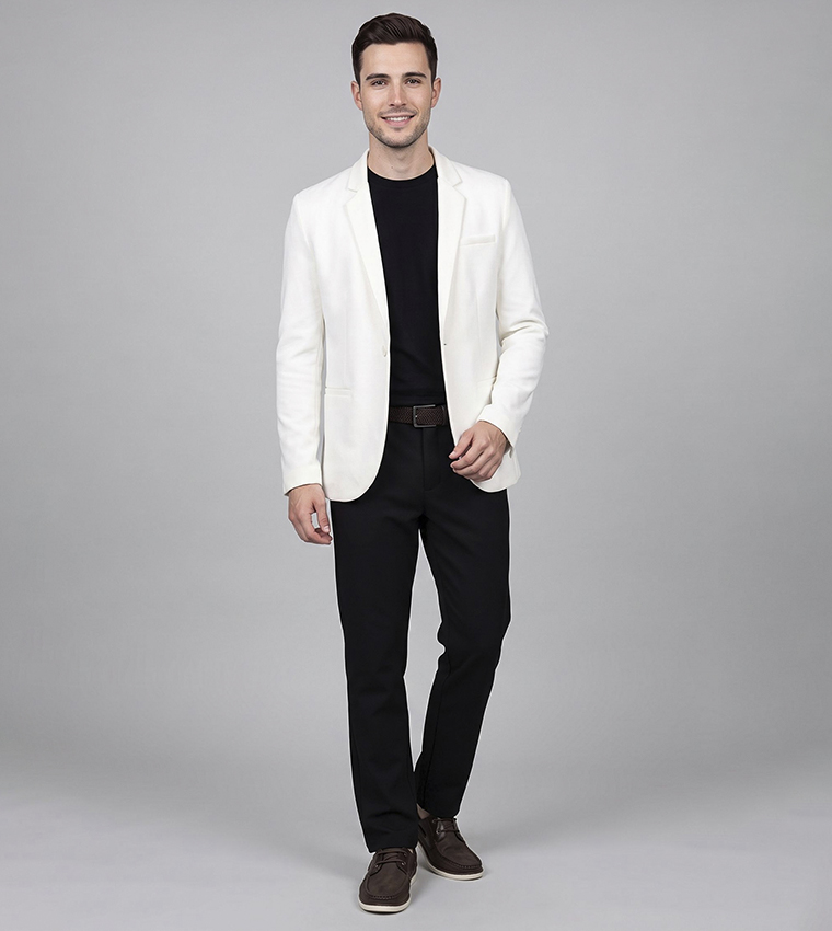 Solid Single Breasted Blazer