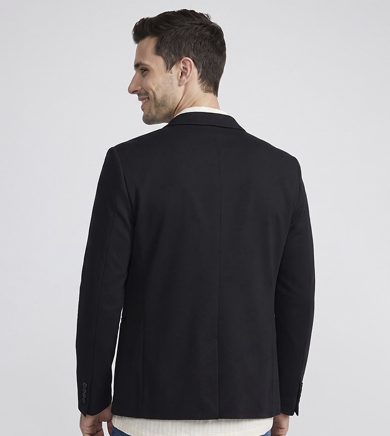 Solid Single Breasted Blazer