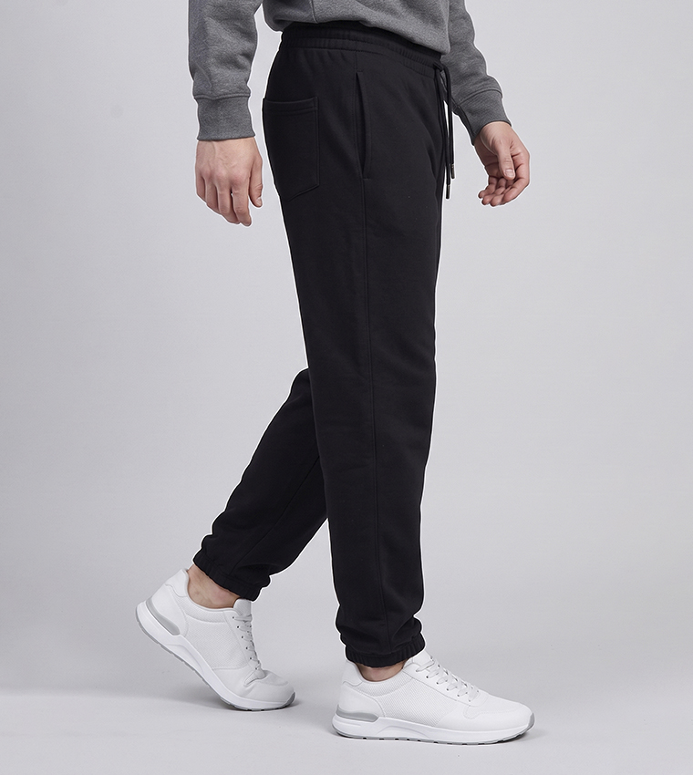 Solid Joggers with Drawstring Waist