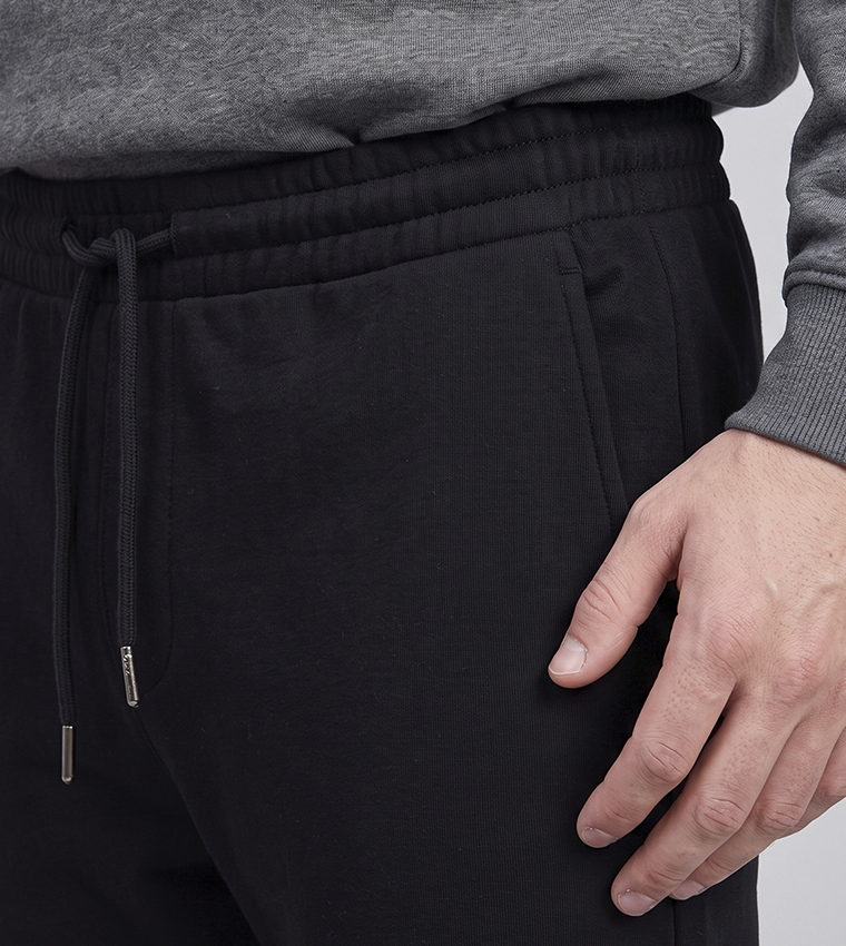 Solid Joggers with Drawstring Waist