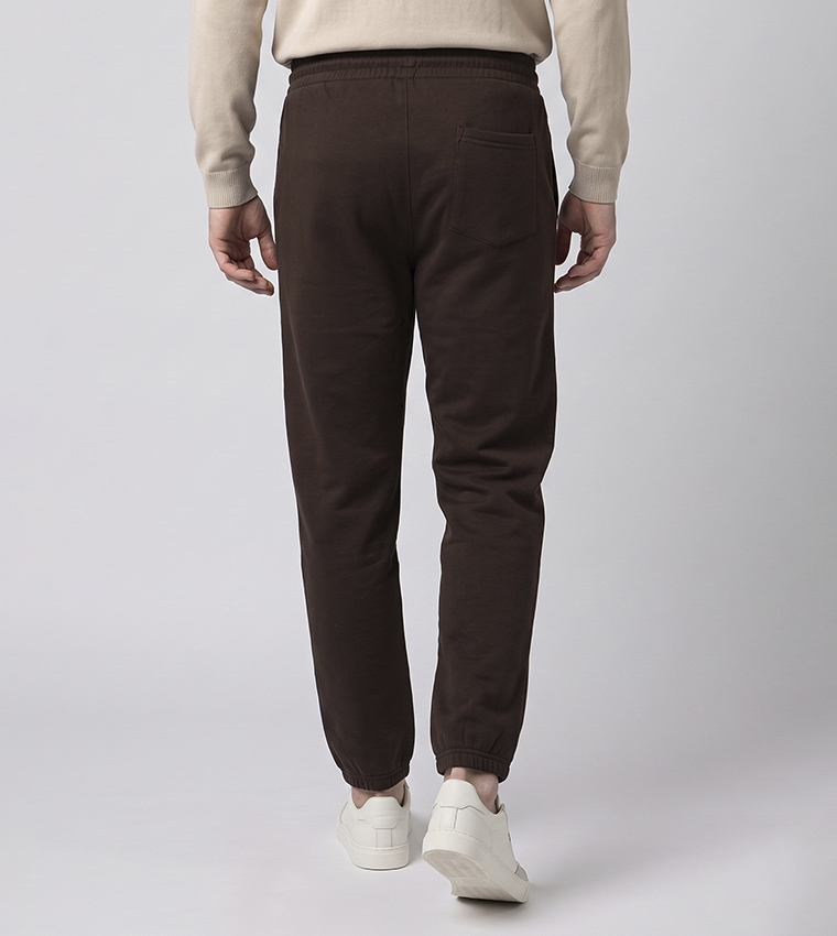 Solid Joggers with Drawstring Waist