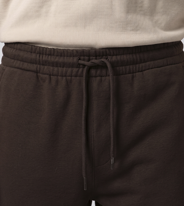 Solid Joggers with Drawstring Waist