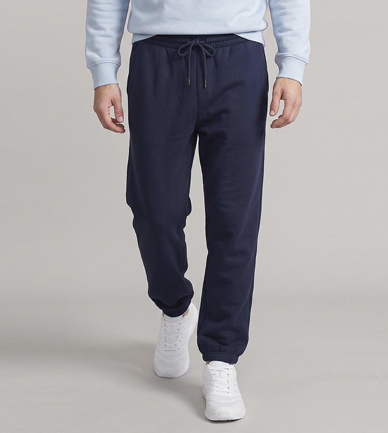 Solid Joggers with Drawstring Waist