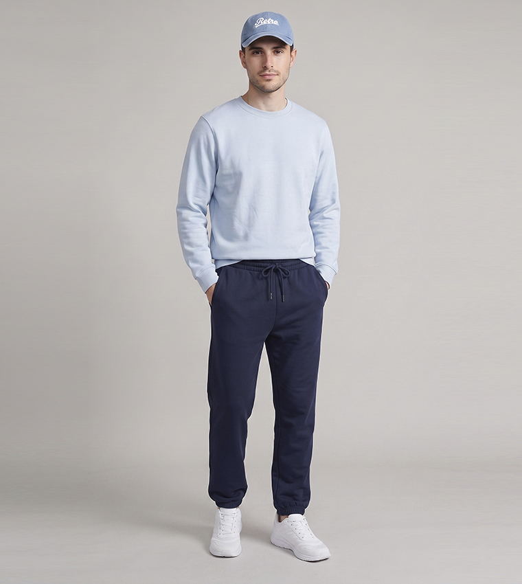 Solid Joggers with Drawstring Waist