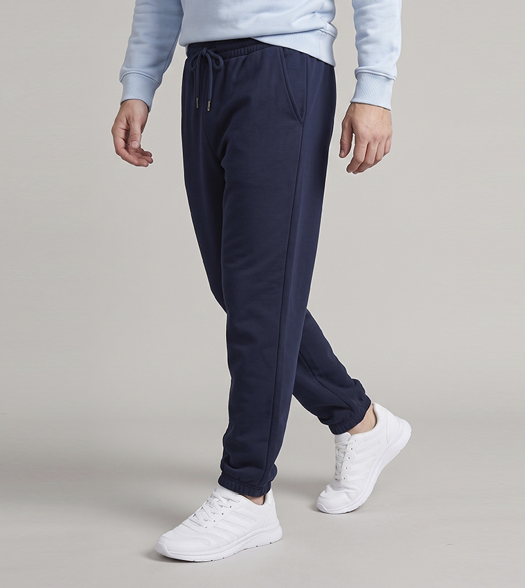 Solid Joggers with Drawstring Waist