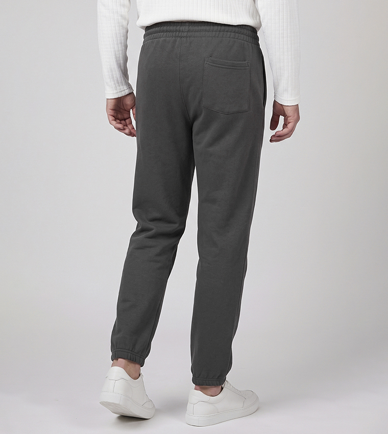 Solid Joggers with Drawstring Waist